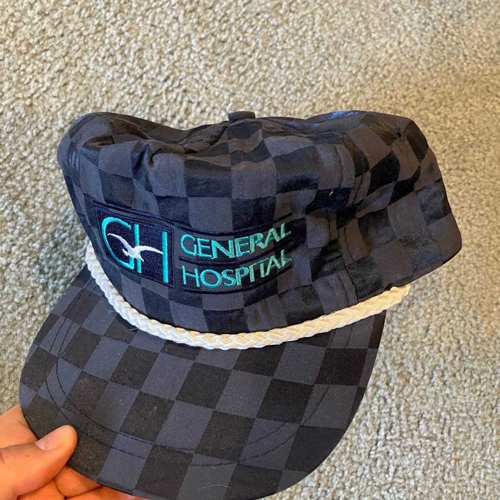 General Hospital Checkered Cap.  Fire vintage